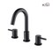 Kibi Circular Bathroom Sink 8" Widespread Faucet with Drain Assembly KBF1016MB - alternate 1